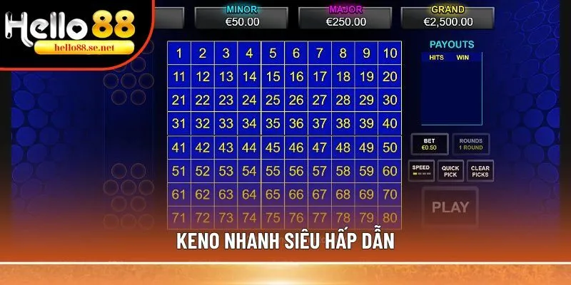 Keno - Sự lựa chọn phổ biến cho người chơi khi tham gia 2 Keno nhanh siêu hấp dẫn