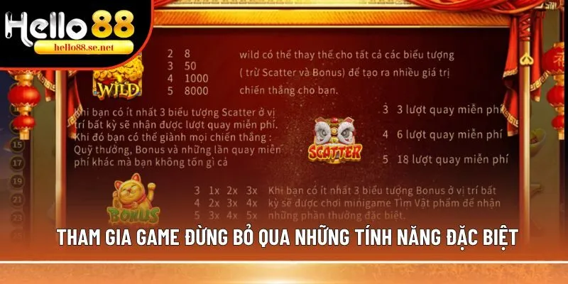 Nổ hũ Thần Tài kho biểu tượng hấp dẫn, tính năng đa dạng 3 Tham gia game đừng bỏ qua những tính năng đặc biệt